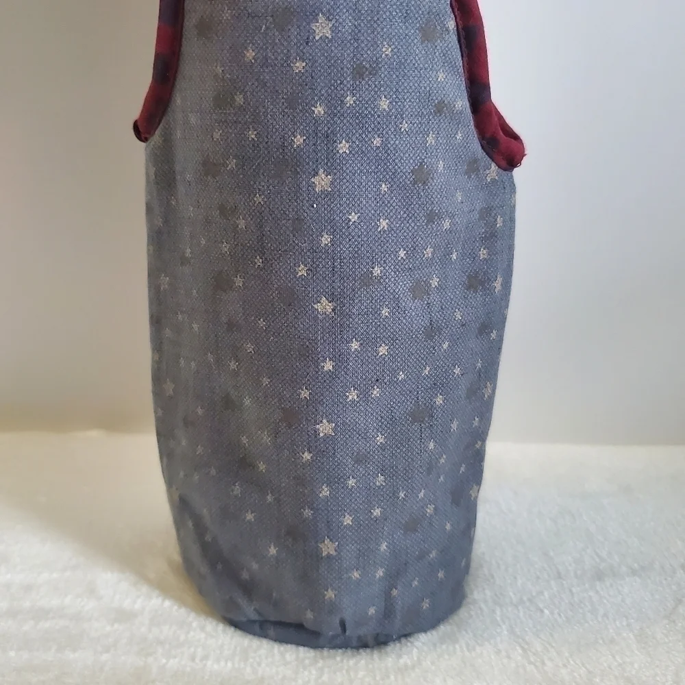 CHRISTMAS Holiday Santa Stars Gingerbread Wine Holder Bag